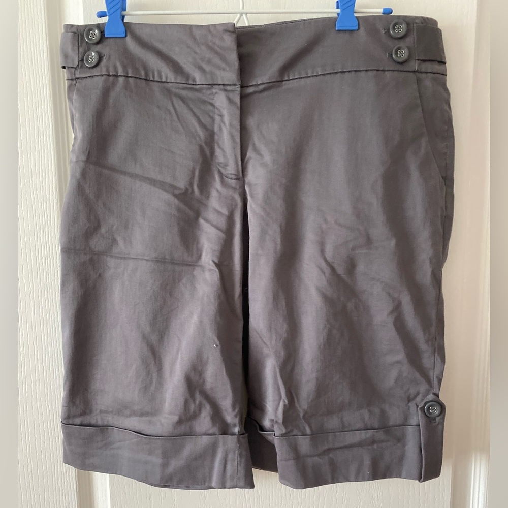 RW&CO Charcoal Bermudas with Relaxed Fit Cotton Blend